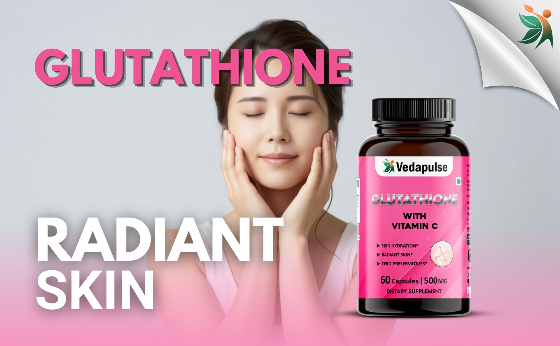 Glutathione with Vitamin C Capsules | 500 mg | 60 Capsules |