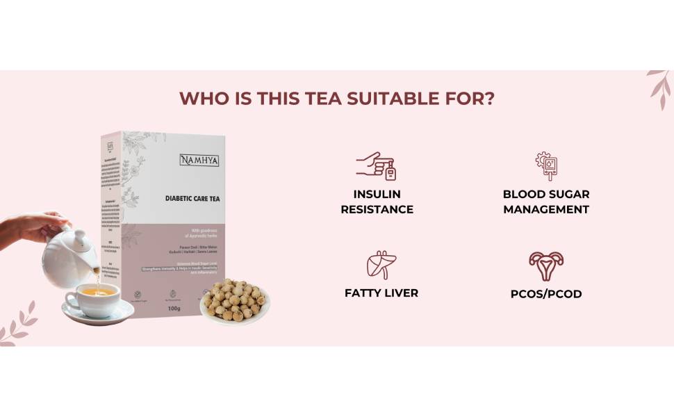 Namhya Diabetes Care Tea | Blood Sugar Balance Support | 100gm Loose Tea