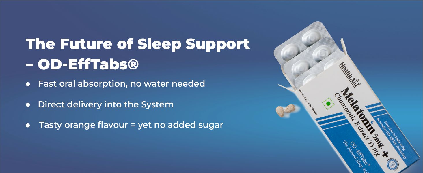 HealthAid Melatonin 5mg + Chamomile 35mg | Supplement to Support Relaxation, Restful Sleep & Immune Health | Non-Habit Forming | 30 Tablets (Pack of 1)