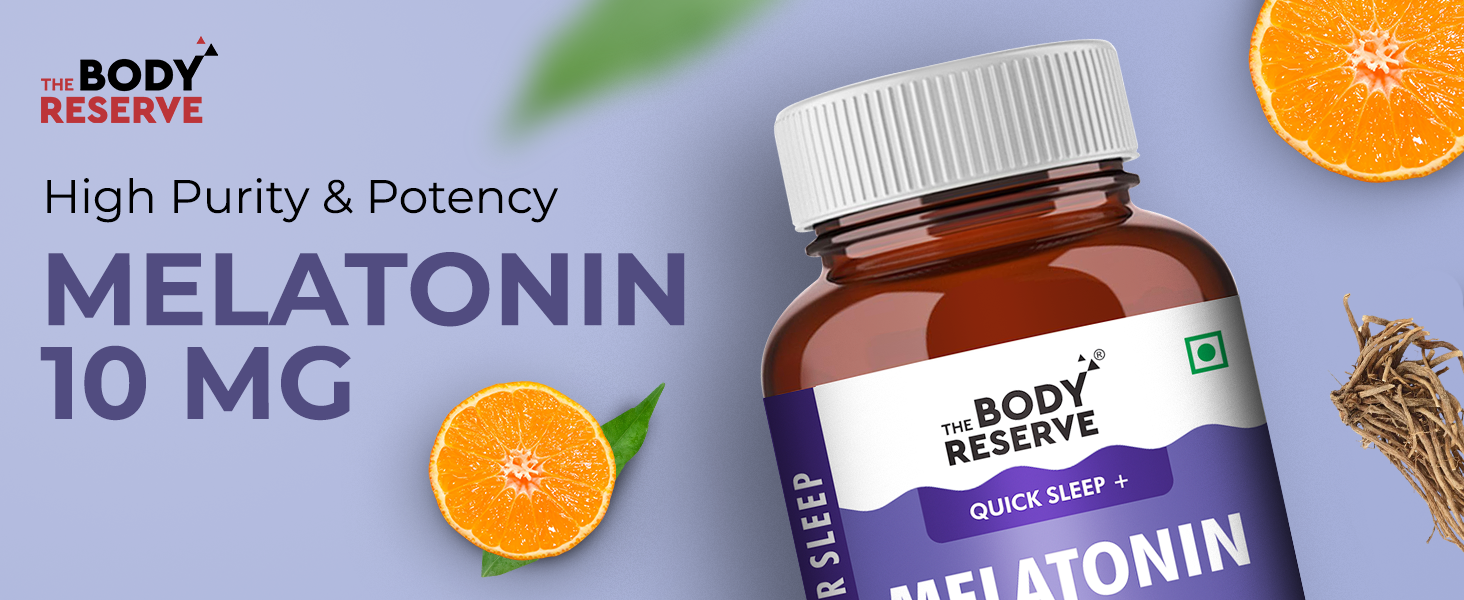 The Body Reserve Melatonin 10mg - 120 Veg Tablets for Sleep Support, Nerve Relaxation, and Stress Relief - Non-Habit Forming for Men & Women