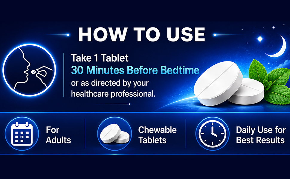DoctorFit Melatonin 10 mg Tablets | Chewable Sleep Support Supplement | Mint Flavour | Supports Natural Sleep Cycle | Non-Habit Forming | 30 Tablets