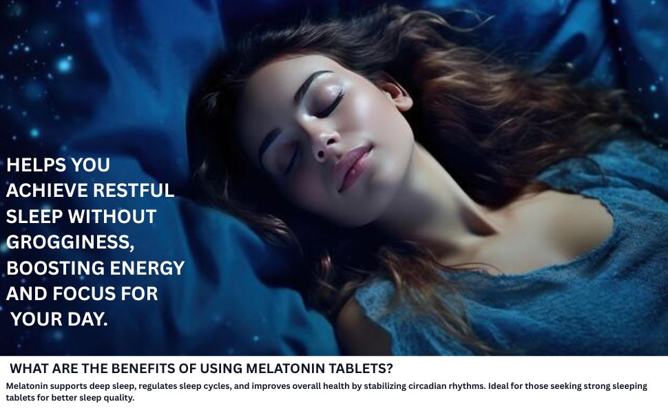 Melatonin 10mg - 120 Veg Tablets for Sleep Support, Nerve Relaxation, and Stress Relief - Non-Habit Forming for Men & Women