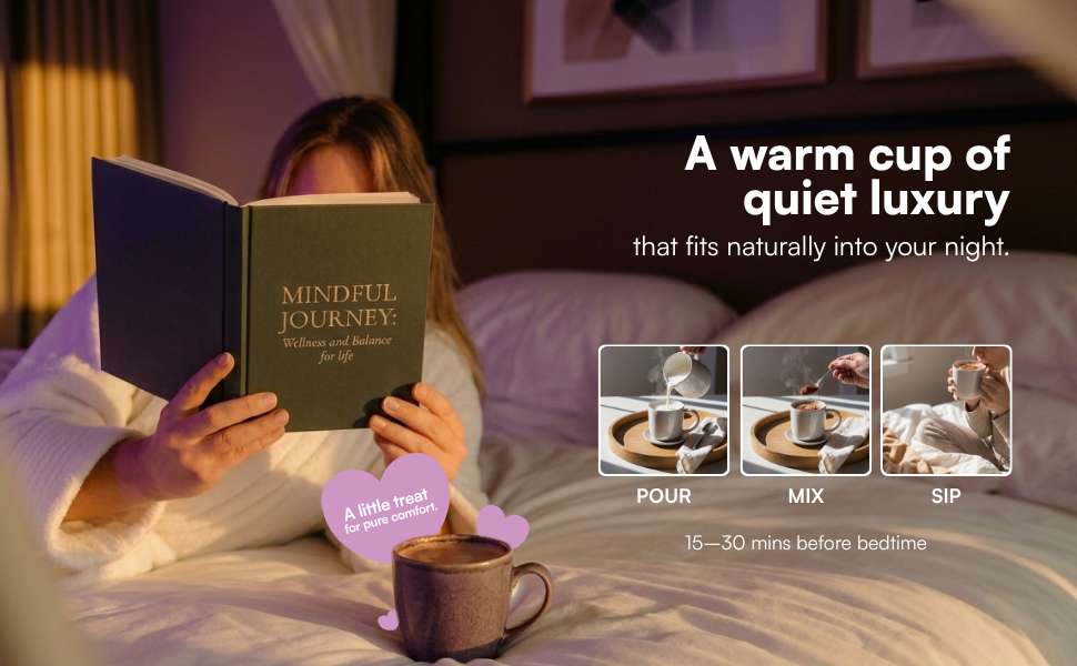 Aarus Drift Sleep Enhancing Cocoa Drink Mix | 3 Servings Trial Pack | Monocarton | Magnesium Bisglycinate | Glycine & Reishi Mushroom | Melatonin | Relaxation & Sleep Support | No Added Sugar | Vegan Sleep Aid Drink