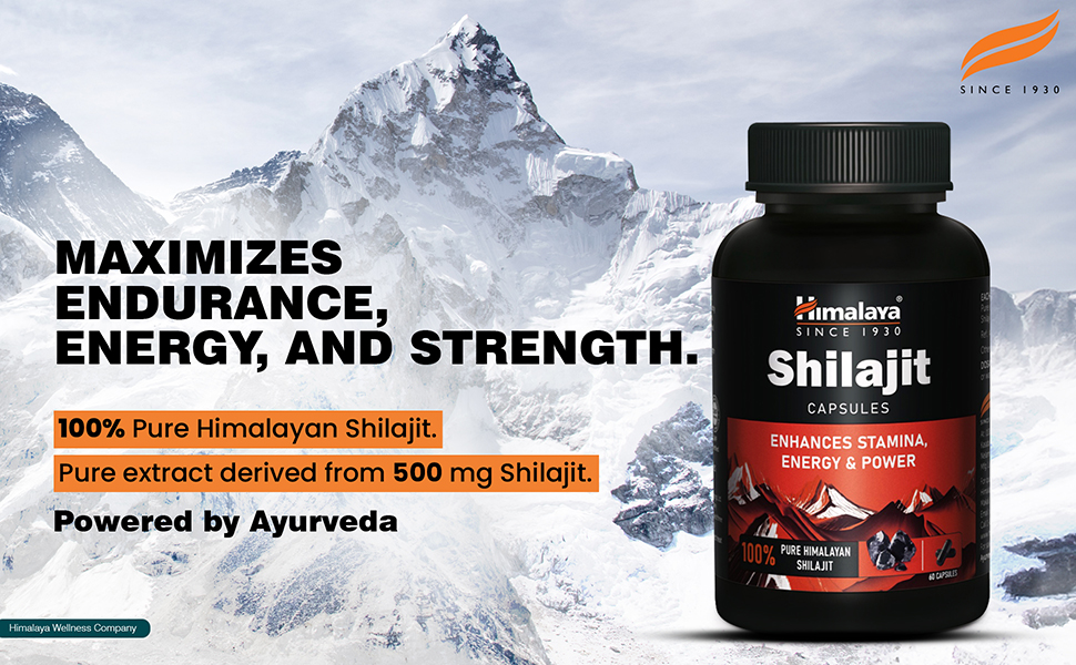 Himalaya Shilajit Capsule|60s|Enhances Stamina,Energy and Power|Supports Healthy Testosterone Levels