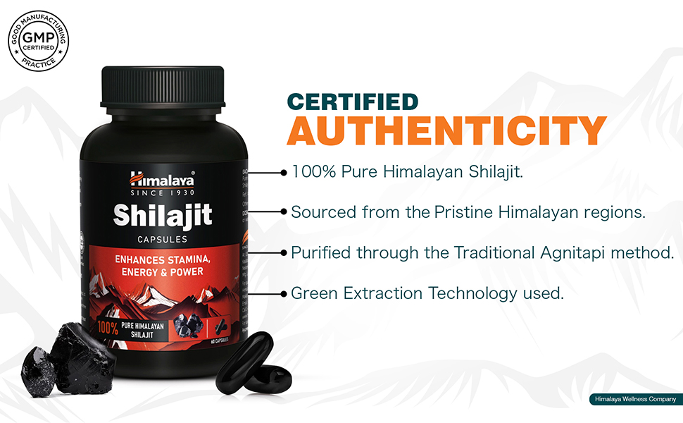 Himalaya Shilajit Capsule|60s|Enhances Stamina,Energy and Power|Supports Healthy Testosterone Levels
