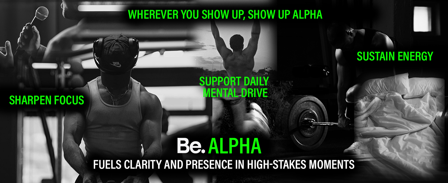 Be. Alpha Testosterone Support for Men | Daily Magnesium Supplement, Ashwagandha, Safed Musli, Fenugreek, Gokhshura & Ginseng | For Energy, Stamina, Vitality & Muscle Mass | (60 capsules)