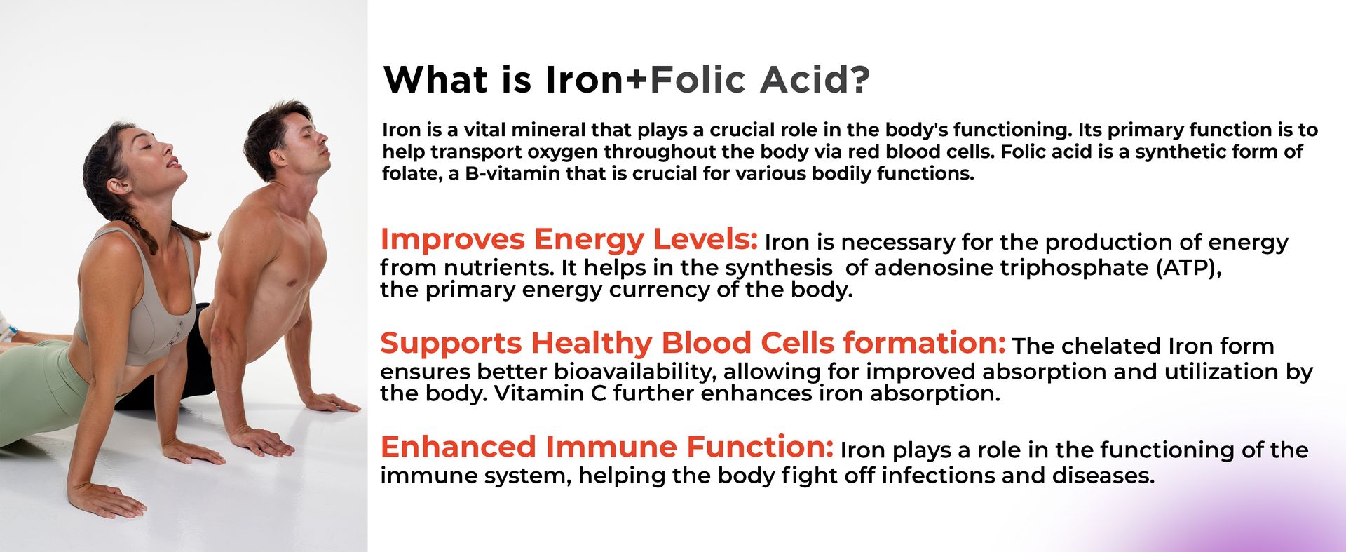 Health Veda Organics Chelated Iron Supplement with Folic Acid, Zinc, Vitamin C & B12 | Hemoglobin & Immunity Support | 60 Vegan Capsules