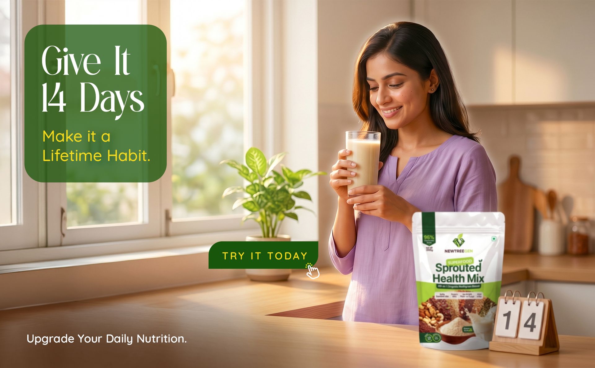 Superfood Health Mix | 40 Natural Ingredients | 18.5g Plant Protein | High Fiber | Low GI | No Added Sugar | Family Nutrition Drink Mix for Energy, Wellness & Daily Health