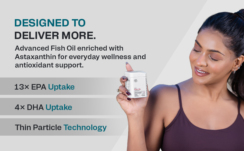Spunge Omega 3 Fish Oil with Added Astaxanthin | 30 Softgels | High Strength EPA & DHA | Supports Heart, Brain, Eye & Joint Health | Daily Dietary Supplement