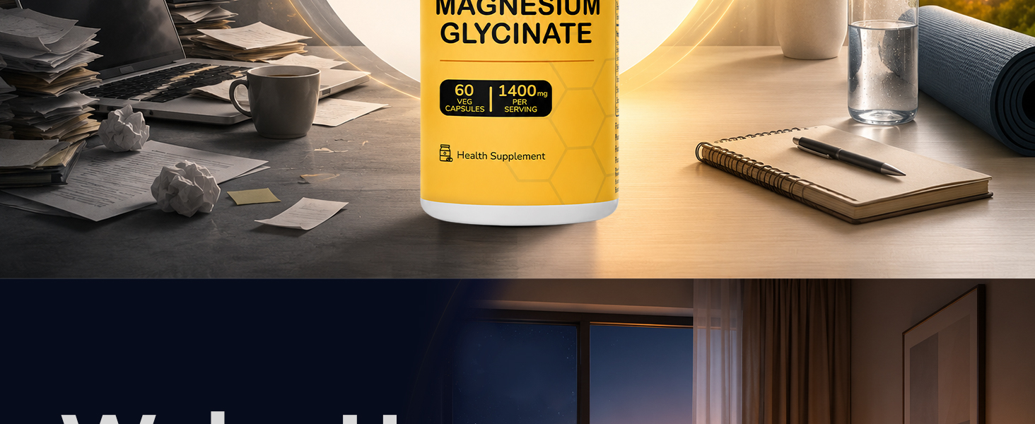 Magnesium Glycinate 700 mg | Sleep Support Formula (Magnesium Glycinate Pack of 60)