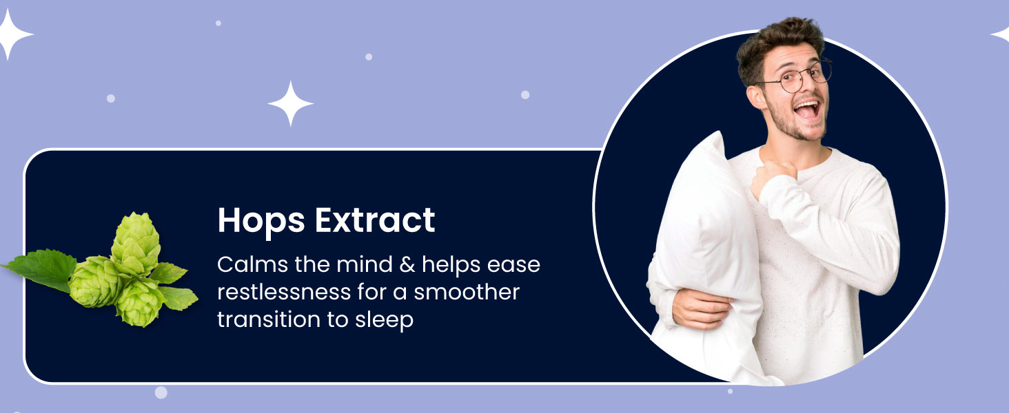 ZEROHARM Sleep Ease | No Melatonin | With Valerian, Ashwagandha, Jatamansi & Hops | Plant-Based Sleep Support | Non-Habit Forming | Promotes Deep Restful Sleep & Relaxation for Men, Women | 60 Tablets