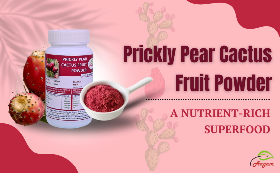 NEMI Prickly Pear Cactus Fruit Powder | Natural Superfood | No Added Sugar | Rich in Antioxidants | Supports Hemoglobin, Energy & Immunity | Sun-Dried Herbal Powder100 gm