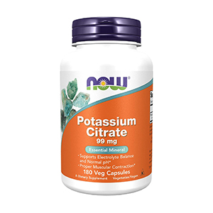 Now Foods, Potassium Citrate Capsules 99mg - 180 Capsules