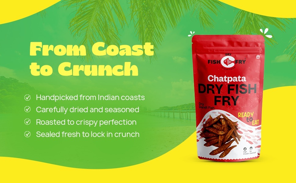 Dry Fish Fry Fish Mixture Farsan – Ready to Eat Seafood Snack | High Protein | Authentic Coastal Taste | No Preservatives | 150g | (Pack of 1 | 150g |)