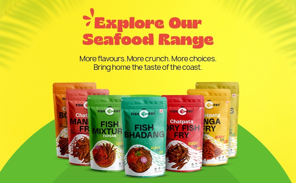 Dry Fish Fry Fish Mixture Farsan – Ready to Eat Seafood Snack | High Protein | Authentic Coastal Taste | No Preservatives | 150g | (Pack of 1 | 150g |)