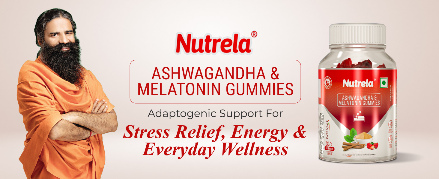 Nutrela Ashwagandha & Melatonin Sleep Gummies for Men & Women | 30 Strawberry-Flavored Gummies - Pack of 2 | Supports Restful Sleep & Stress Relief