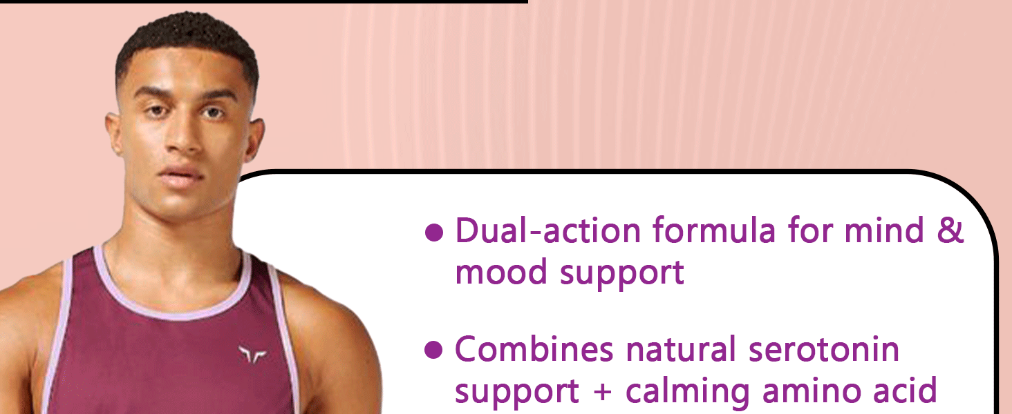 5-HTP Supplement with L-Theanine 650mg | Sleep Support, Stress Relief & Mood Support Capsules | With GABA, L-Tryptophan, Valerian & Chamomile | 90 Veg Capsules Dietary Supplement
