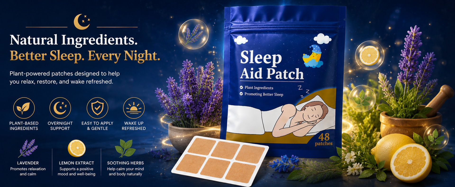 Sleep Aid Patch for Men & Women, 48 Patches