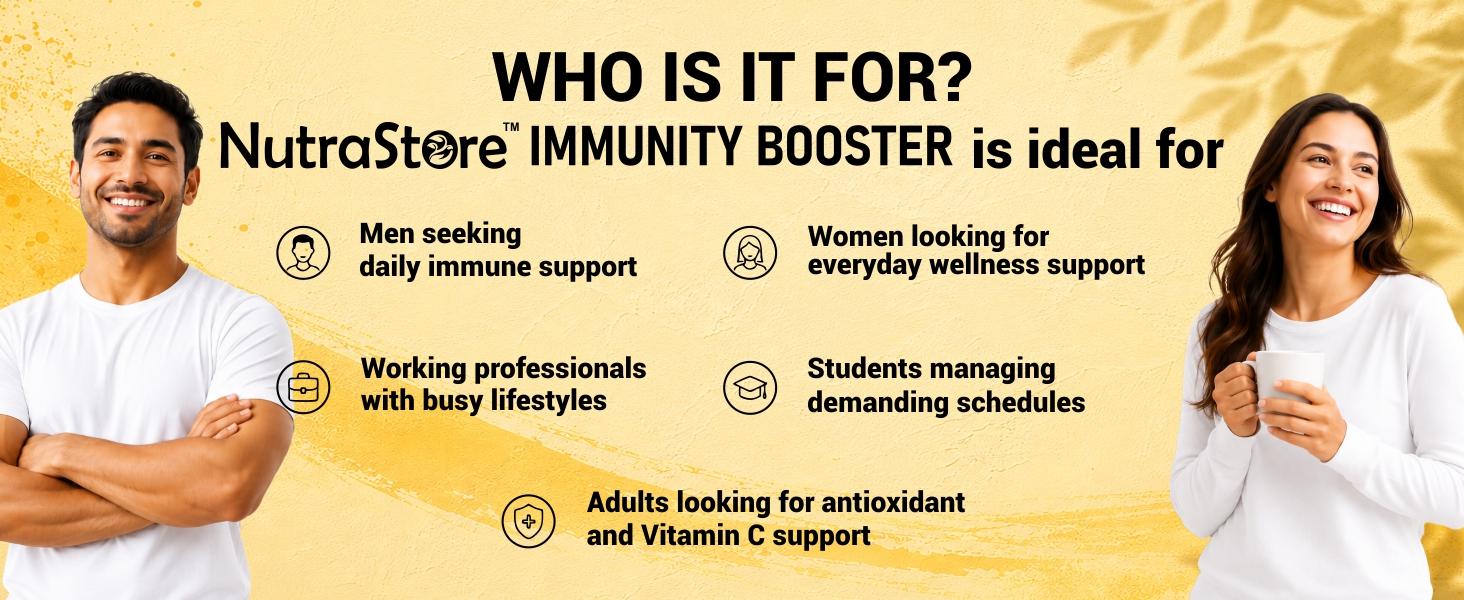 NutraStore Immunity Booster for Men & Women | Curcumin, Giloy, Amla, Moringa, Ginger, Orange & Piperine | Daily Health Supplement | 60 Capsules | Pack of 2