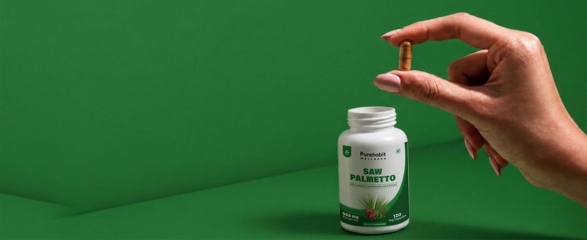 Saw Palmetto 950mg with Cranberry & Pumpkin Seed for Men