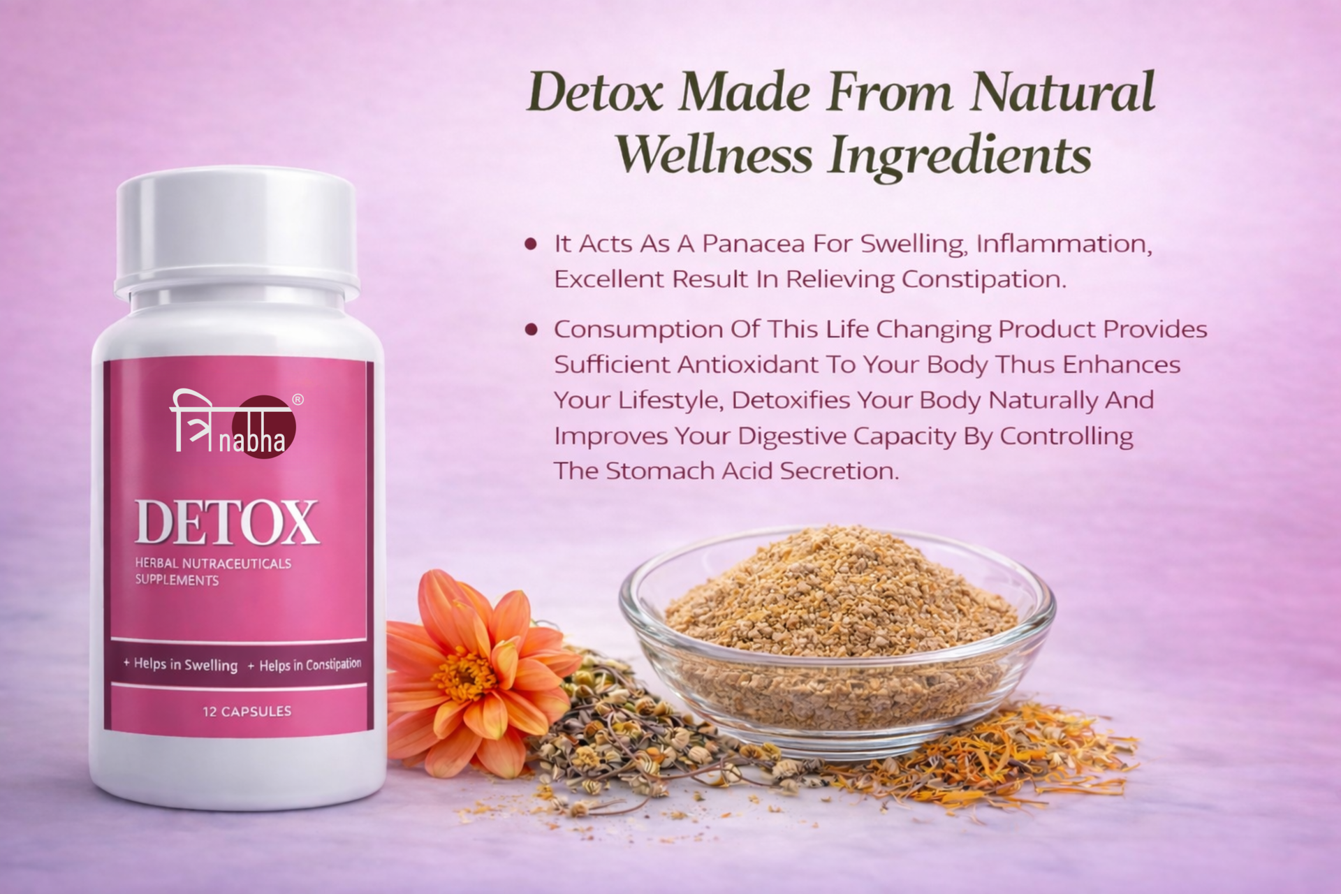 Detox Tablets - 60 Tablets | Herbal Liver Cleanse & Gut Support | Ayurvedic Natural Detox Supplement | Boosts Digestion, Immunity & Energy | Men & Women | Made in India
