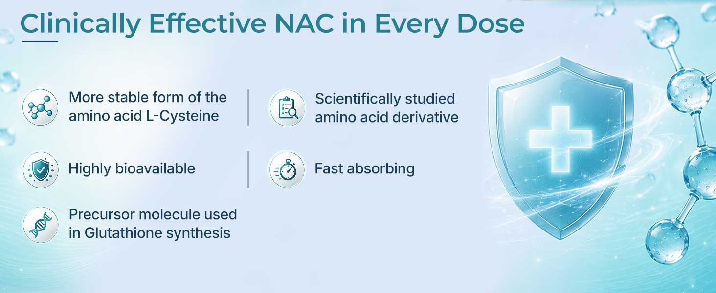 INLIFE NAC Supplement 600mg, N-Acetyl Cysteine, 60 Veg Capsules