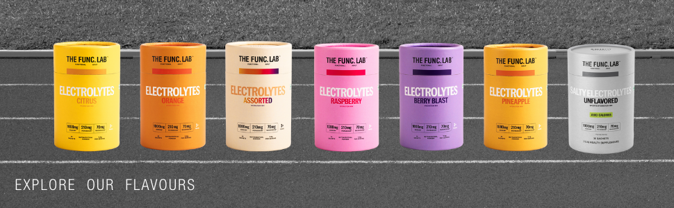 The Func. Lab Daily Electrolytes - Unflavoured | 30 Sachets | Instant Hydration Powder with Sodium, Potassium, Magnesium | Sugar-Free, No Preservatives | Instant Energy, Performance & Recovery Drink