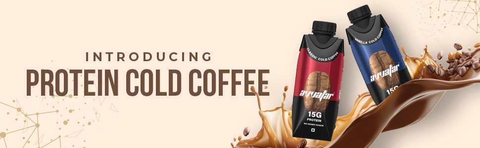 avvatar Protein Cold Coffee | Vanilla Flavour | 15g Protein | 4.8g Fiber | Ready to Drink | 250ml | Pack of 4 (4 x 250 ml)