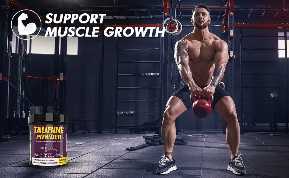 HealthyHey Sports Taurine Powder - Amino Acid Supplement - Improve Performance & Helps Recovery - 200 gram - 80 Servings