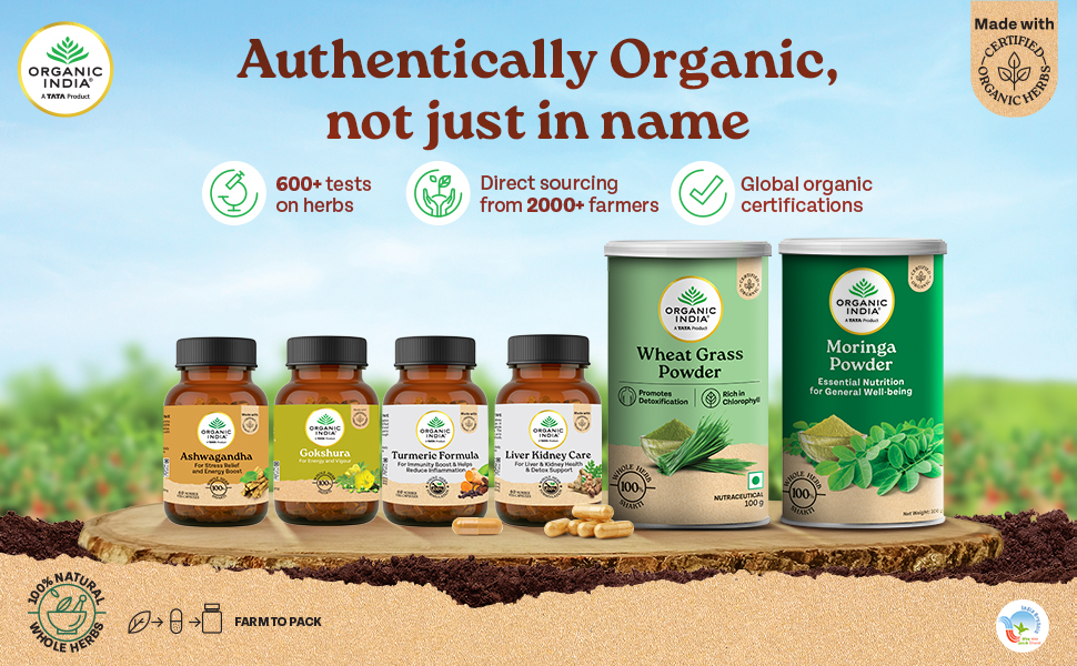 A TATA Product - Organic India Triphala Powder - 100g, Supports Immune System, Colon & Digestion, For Balanced Bowel & Gut Health, Contains Bioactives and Antioxidants, GMP & NPOP Certified Organic