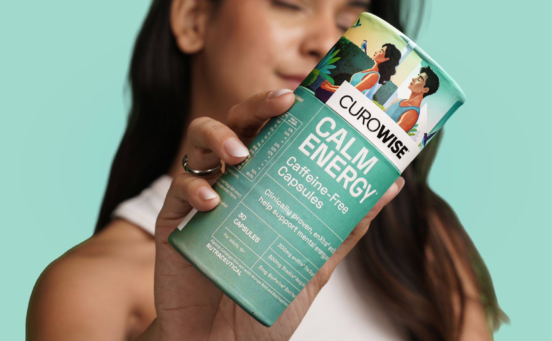 Calm Energy Capsules | Caffeine-Free Mental Energy & Focus Support | Natural Daily Nutraceutical Supplement for Adults | 30 Capsules