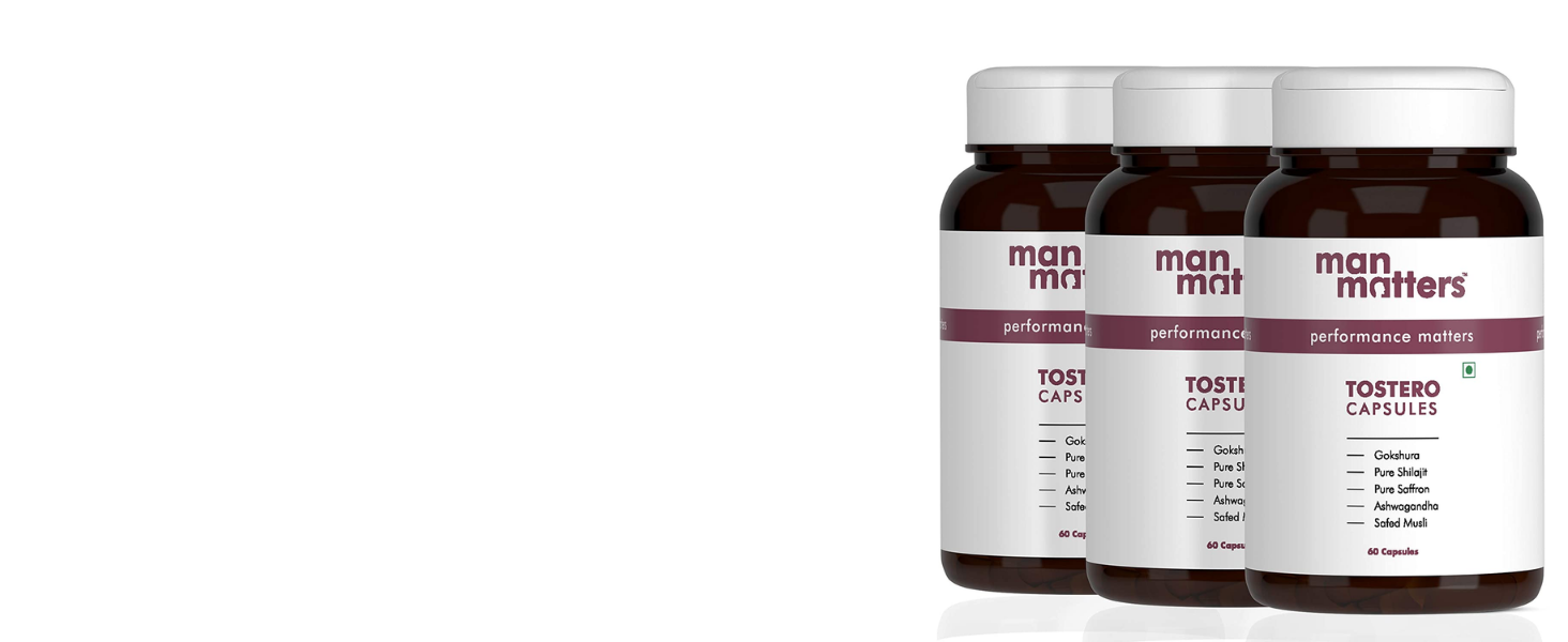 Man Matters Muscle Builder for Men | 120 Capsules | With Actives like Ashwagandha, Gokshura & Safed Musli | For Improved Muscle Strength & Recovery, Stamina & Overall Wellbeing