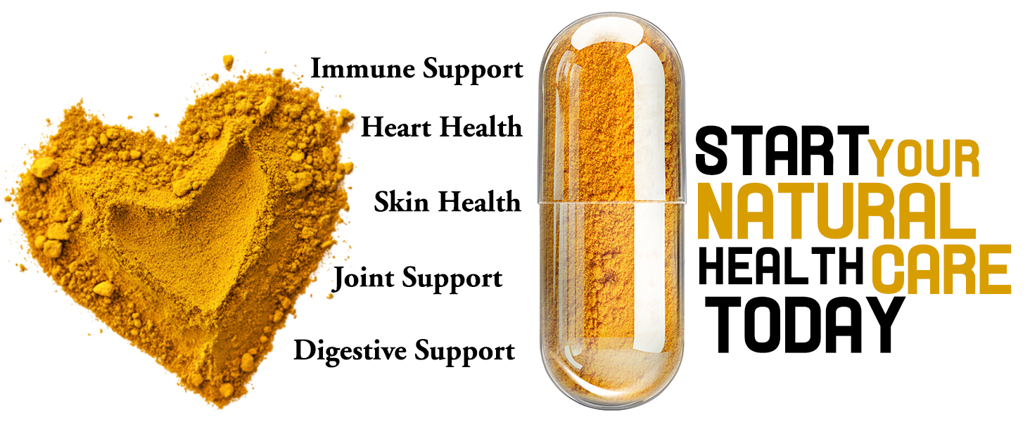 Grenera Turmeric Capsules (Haldi with Black Pepper) 120 Veg Capsules, Curcumin Supplement, 650 mg each