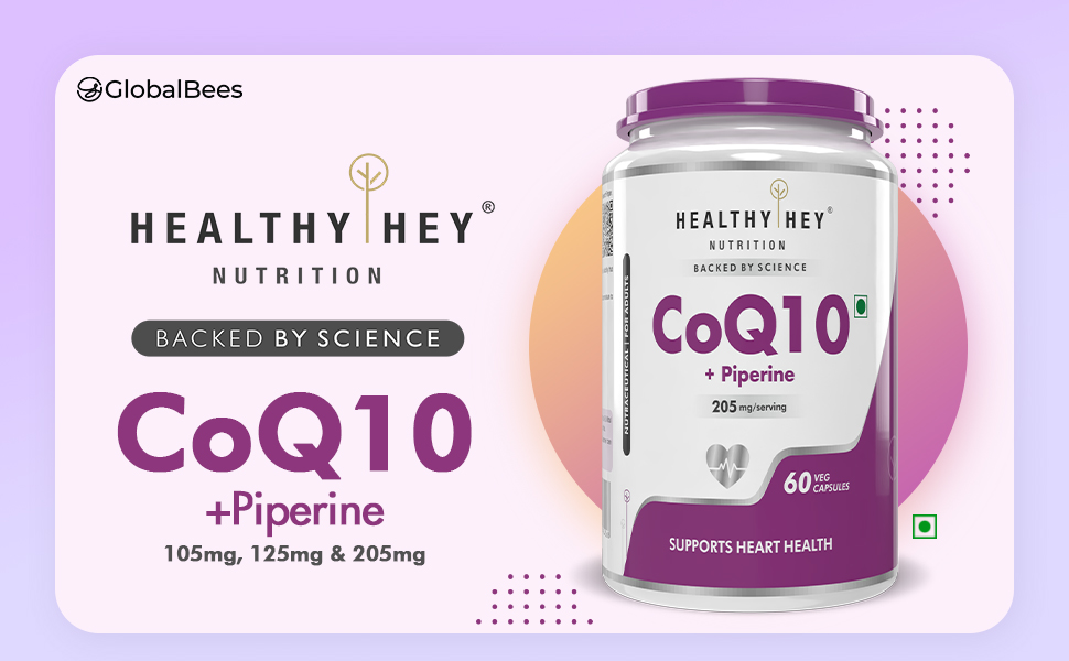 HealthyHey Nutrition CoQ10 with Bioperine (205 mg)