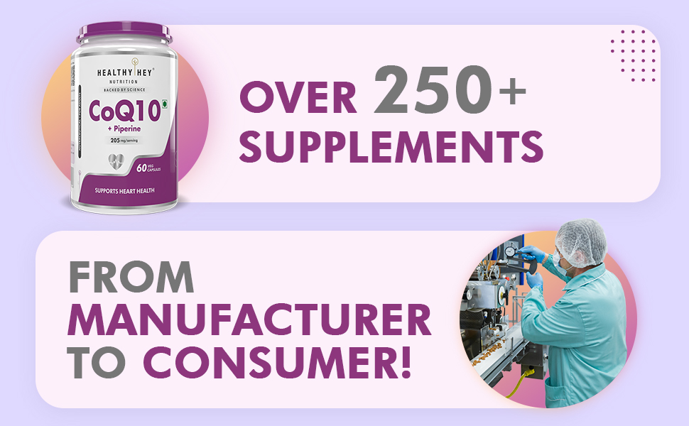 HealthyHey Nutrition CoQ10 with Bioperine (205 mg)