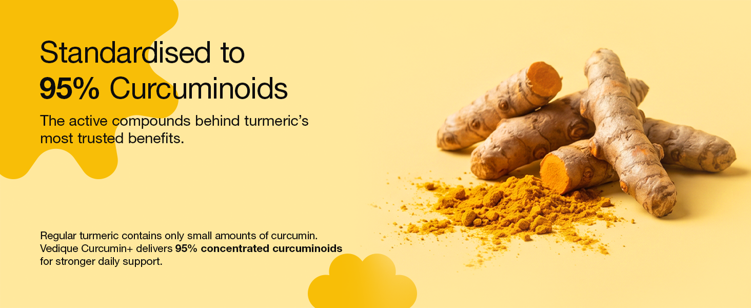 Curcumin Capsules with Piperine and 95% Curcuminoids | 60 N