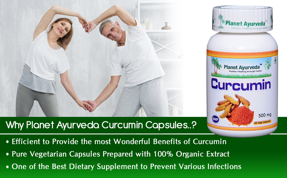 Planet Ayurveda Curcumin Capsules, 60 Capsules, Pack of 1