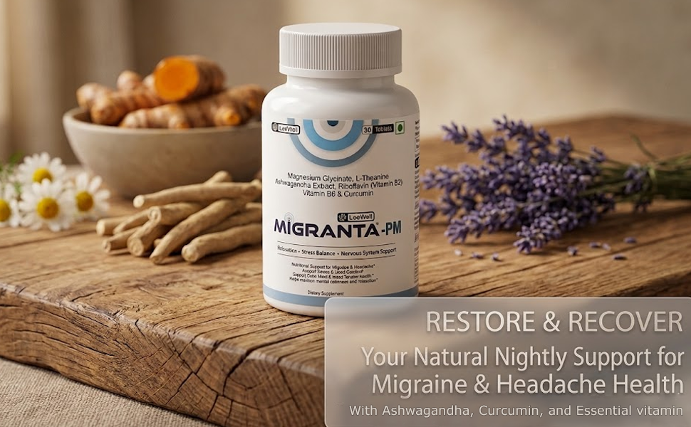 PM (LeeWell) Migraine & Headache Support Supplements, 30 Tablets