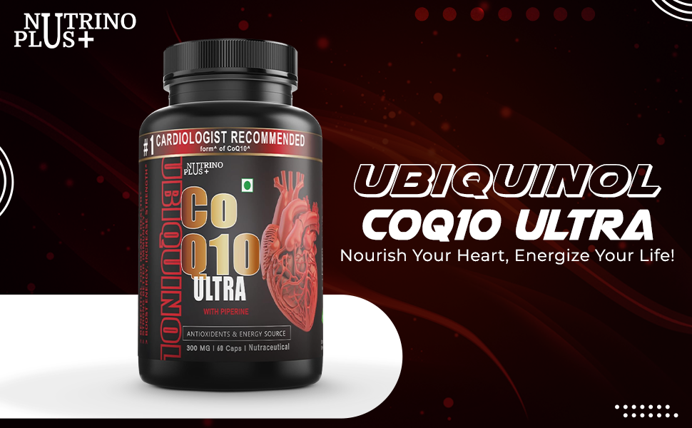 NutrinoPlusUbiquinol COQ10 ULTRA | Antioxidant & Heart Health Supplement | 60 Vegetarian Capsules | Supports Cellular Energy & Vitality | USA Formulated (Ubiquinol COQ10ULTRA, 60, count)