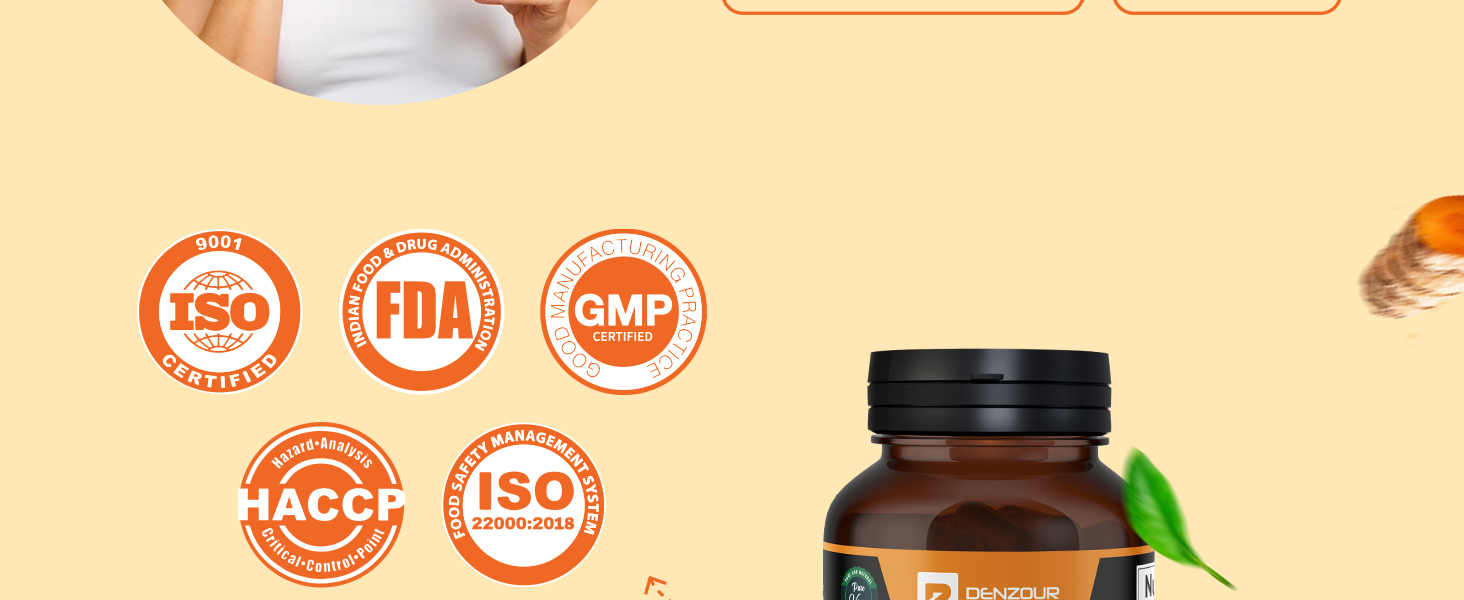 Denzour Nutrition Nano Curcumin 1000mg with Curcuma Longa Extract | Supports Joint Health, Immunity & Antioxidant Protection | Enhanced Absorption | 60 Veg Capsules | Made in India