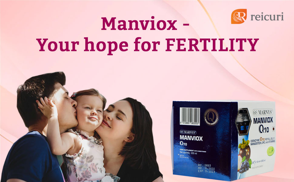Marnys Manviox Q10 | Premium Antioxidant, anti-ageing and fertility support supplement for both men & women with Co-enzyme Q10, Royal Jelly,vitamins, folic acid & Biotin| 20 drinkable vials