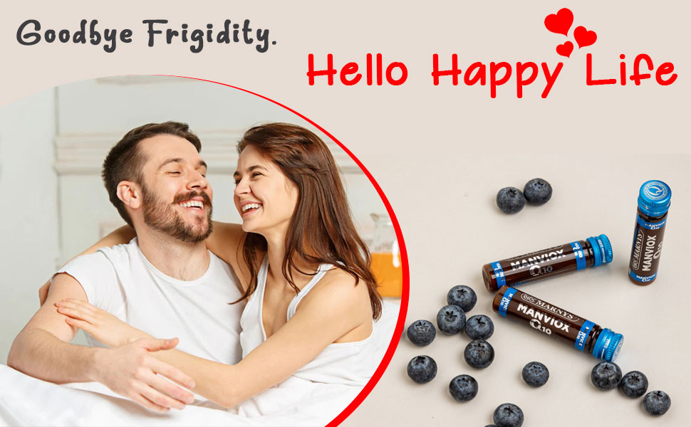 Marnys Manviox Q10 | Premium Antioxidant, anti-ageing and fertility support supplement for both men & women with Co-enzyme Q10, Royal Jelly,vitamins, folic acid & Biotin| 20 drinkable vials