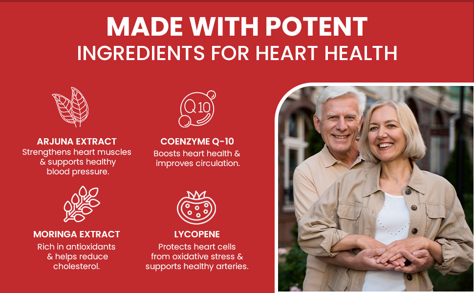 Jagat Pharma Beatswell – Heart Health Supplement with Arjuna, CoQ10, Moringa & Lycopene | 60 Capsules | WHO-GMP Certified | Lab Tested | Natural Cardio Support