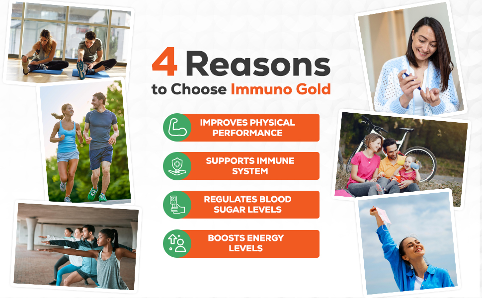 Immuno Gold Health Supplement | Turmeric Extract with Ginger | Supports Immunity, Digestion & Joint Care | Herbal Wellness Drink Mix, 100g