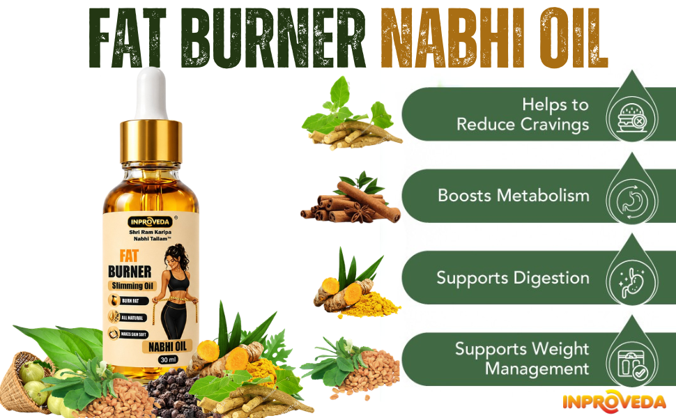 Nabhi Oil Fit & Slim Belly Button Oil | Supports Metabolism, Skin Elasticity & Detox Routine | Ayurvedic Multi Benefit for Daily Wellness & Improve Strength, Stamina & Energy | नाभि तेल | Pack of 01 X 30ml =30ml