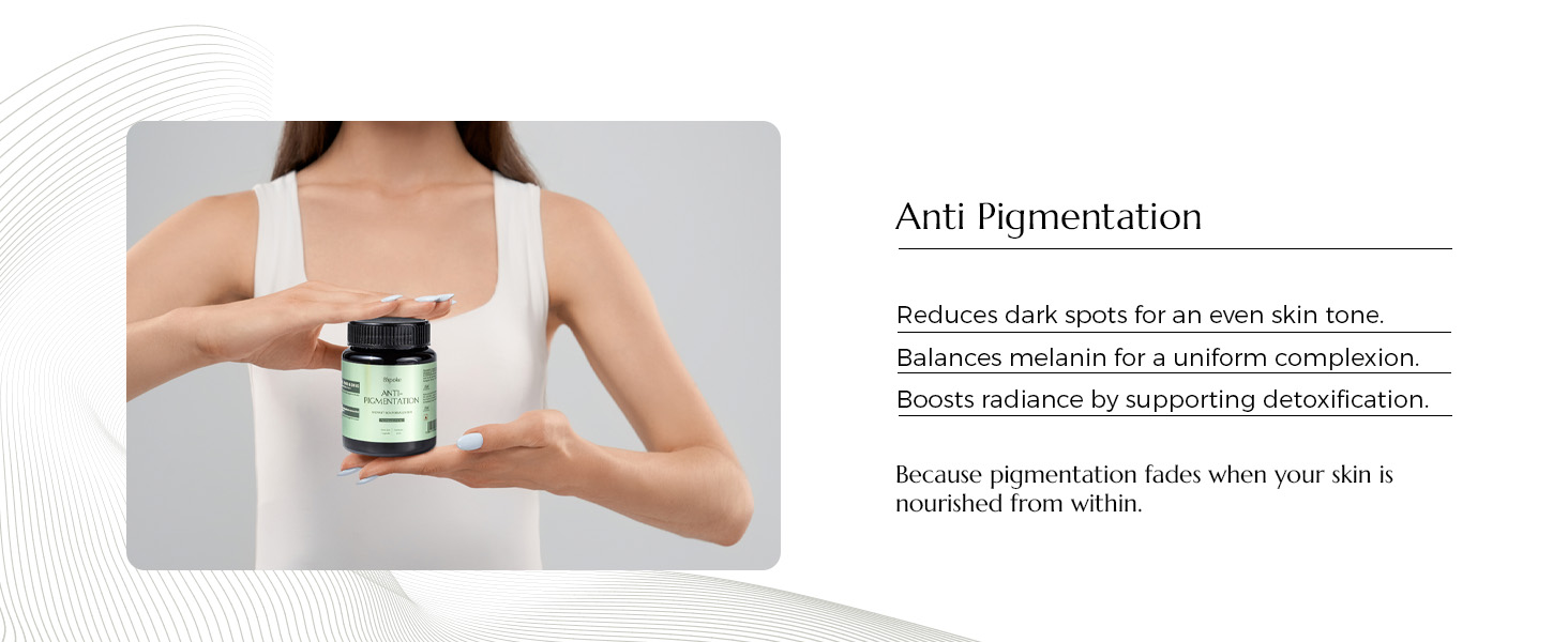 B’spoke Anti-Pigmentation | Daily Advanced Skin Support with L-Cysteine, Glutathione, Korean Red Ginseng & Primrose Oil | For Pigmentation, Dark Spots, Melanin Balance, Uneven Tone & Oxidative Stress | 60 Softgels | For Men & Women