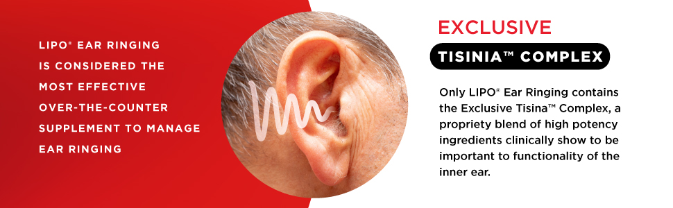 LIPO Ear Ringing Support, Lemon Bioflavonoid Complex, 100 Caplets