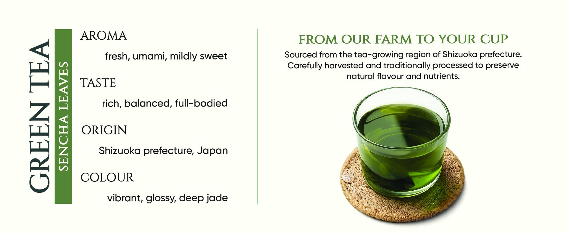 Tencha Japanese Sencha Green Tea Elite Grade Leaves from Shizuoka