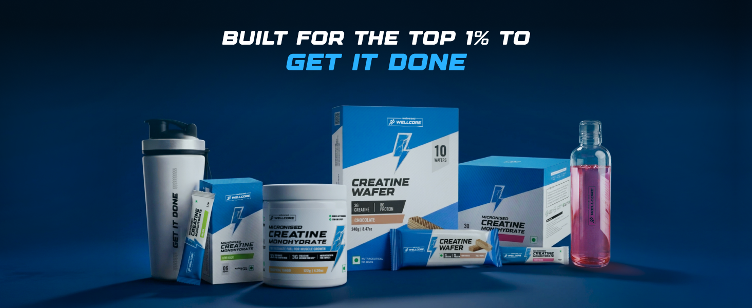 Wellcore Pure Micronised Creatine Powder (33 Servings, Lemon Lime)