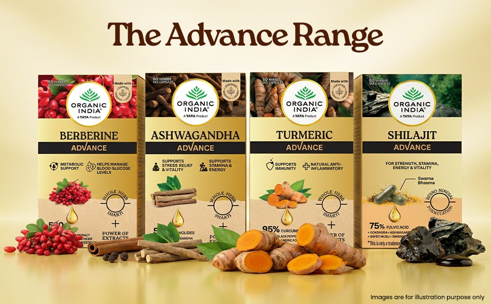 Organic India Turmeric Advance Capsules, 60 Veg Capsules, 95% Curcuminoids, With Black Pepper Extract, Joint Support, Anti-Inflammatory & Immunity Booster